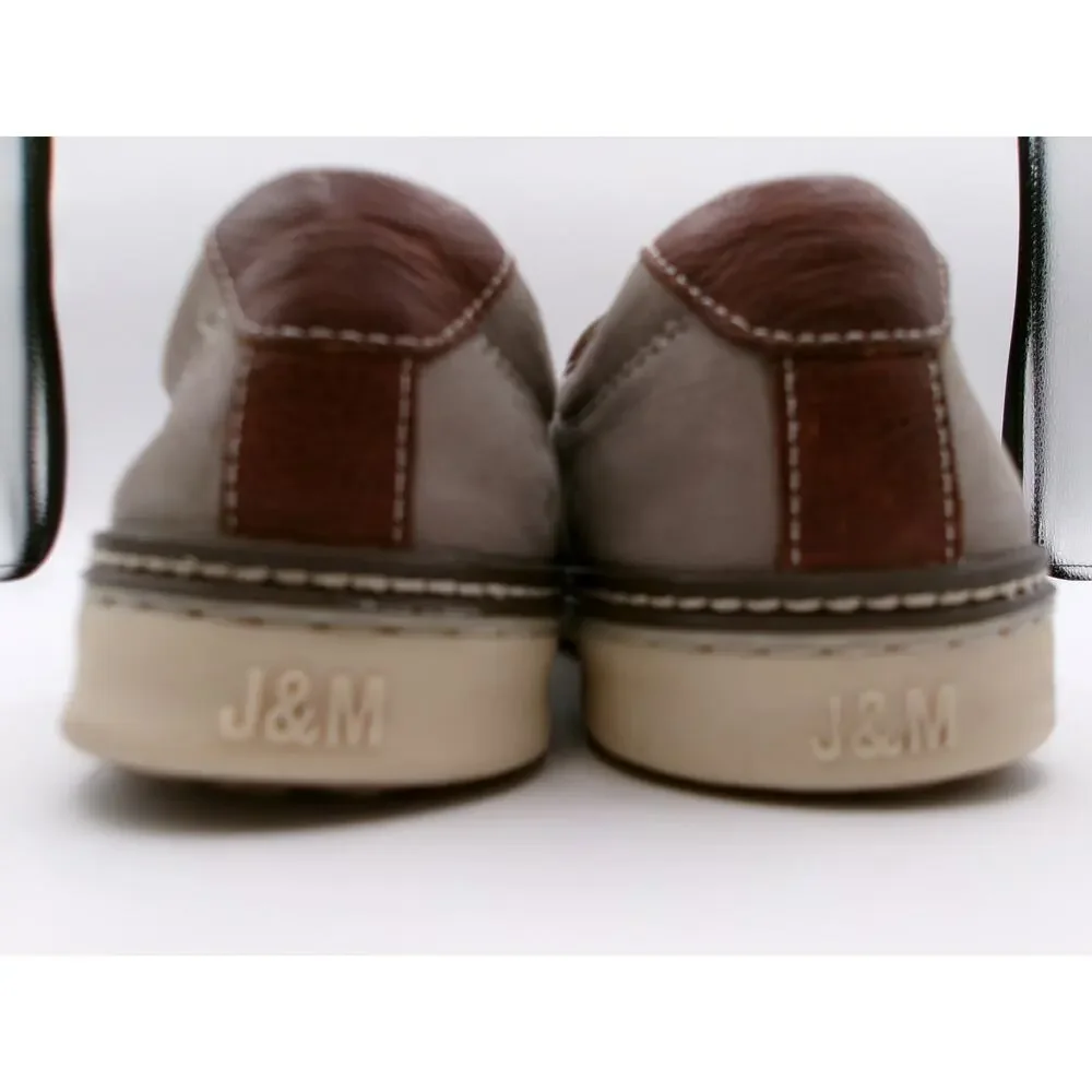Johnston & Murphy Woven Sheepskin Slip-On Loafers Men's 10M Taupe Gray